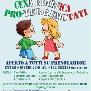 Cinquecentisti ai fornelli per i terremotati, il 24 settembre cena benefica a Garlenda