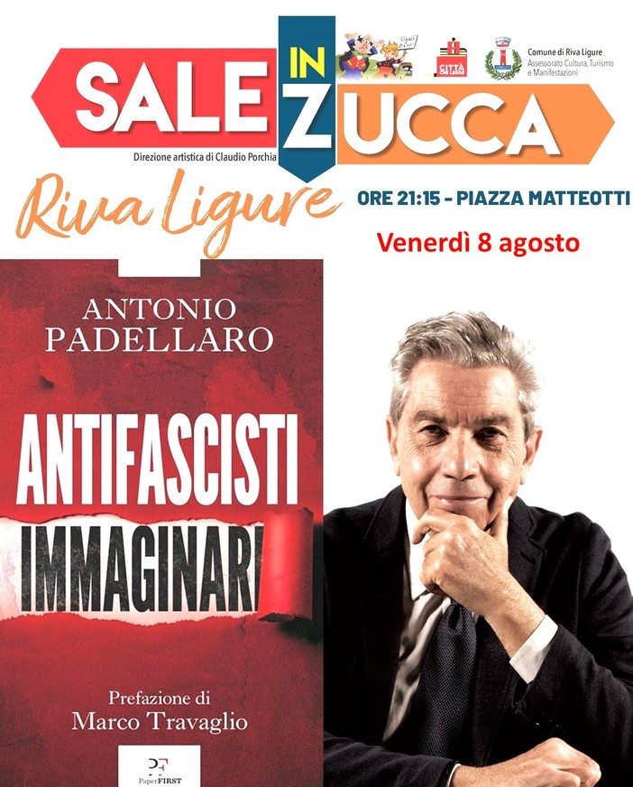 Grande ritorno a Riva Ligure di Antonio Padellaro ospite della rassegna Sale in Zucca