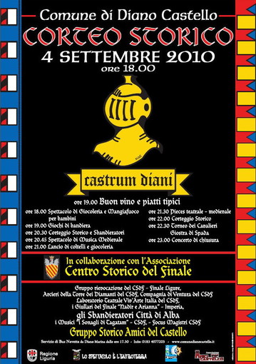 Diano Castello: sabato dalle 19.00, appuntamento con il Corteo Storico