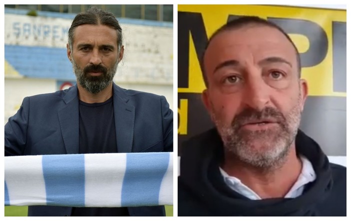 Alessio Bifini e Alessandro Lupo, allenatori di Sanremese e Imperia Alessio Bifini e Alessandro Lupo, allenatori di Sanremese e Imperia