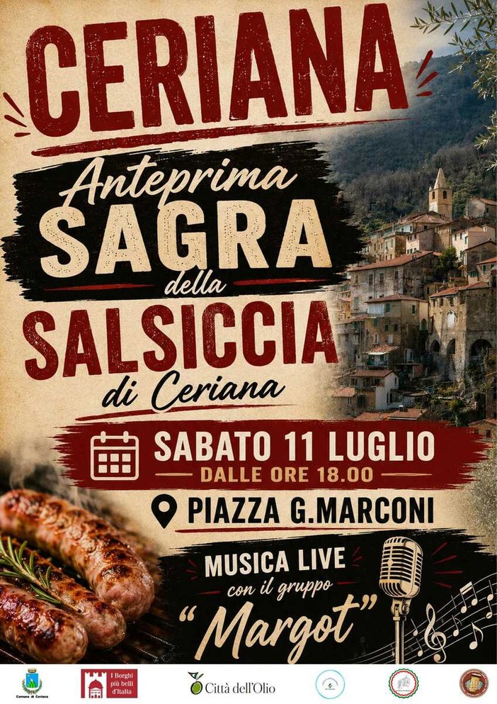Ceriana, grande anteprima della Sagra della Salsiccia Ceriana, grande anteprima della Sagra della Salsiccia
