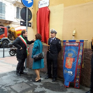 Ventimiglia: via Firenze donata al Comune, cerimonia di intitolazione al Commendatore Cesare Biamonti (Video)