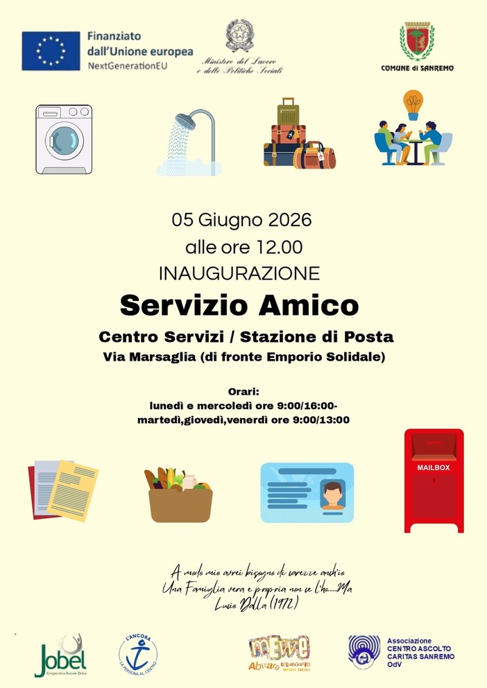 “Servizio Amico”: nuovo centro di servizi e accoglienza “Servizio Amico”: nuovo centro di servizi e accoglienza