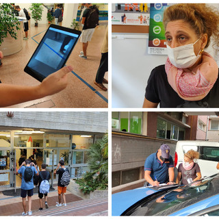 Imperia, al via il nuovo anno scolastico. Tensioni al 'Ruffini', collaboratrice protesta: "Il green pass è incostituzionale. Il lavoro è un diritto" (foto e video)