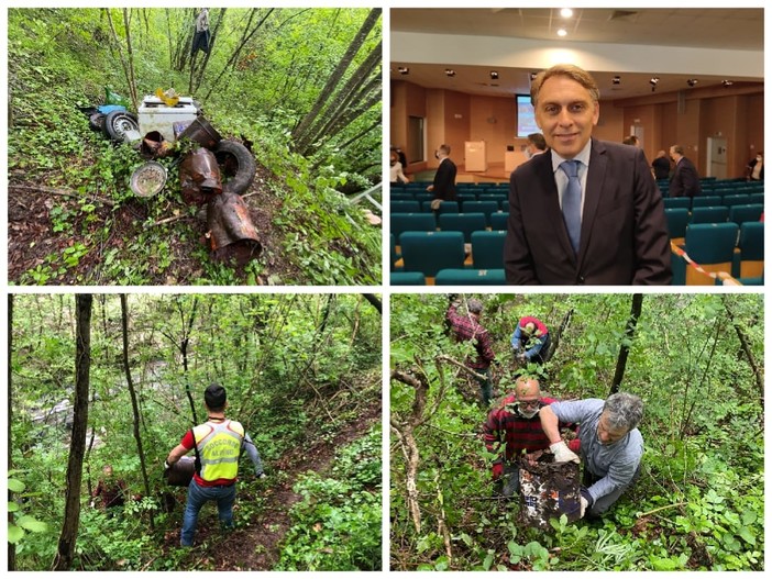 Pieve di Teco, imponente opera di bonifica dei sentieri dell'antica Via del Sale: rimossa una tonnellata di rifiuti. Alessandri: "Lavoriamo per il decoro e lo sviluppo del nostro entroterra" (foto) Pieve di Teco, imponente opera di bonifica dei sentieri dell'antica Via del Sale: rimossa una tonnellata di rifiuti. Alessandri: "Lavoriamo per il decoro e lo sviluppo del nostro entroterra" (foto)