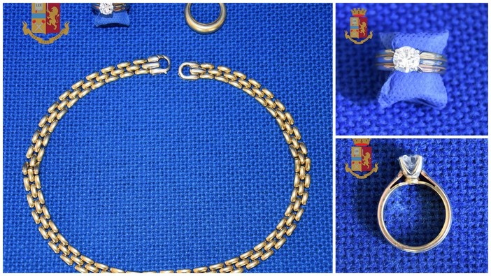 Ventimiglia: polizia sequestra gioielli per oltre 20mila euro e alcuni telefonini. Si cercano i legittimi proprietari