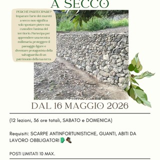 Vallecrosia Alta, inizia il corso di muretti a secco