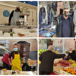 Un 'assaggio' di normalità a Pieve di Teco, ritorna il mercato. Gli ambulanti: "Ripartiamo con entusiasmo, il nostro è un servizio essenziale" (Foto e Video)