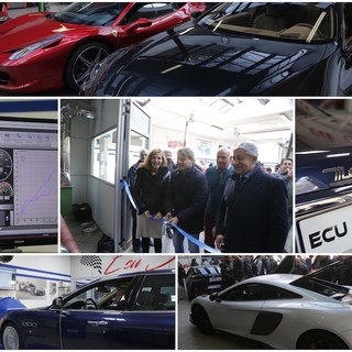 A Badalucco invasione di supercar ed autorità per l'inaugurazione del banco prova dell'Officina ECUservice Oliva