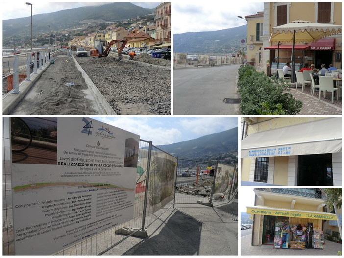Ospedaletti: cantiere pista ciclabile. Il giudizio dei commercianti, dal timore iniziale alla fiducia nel rilancio turistico