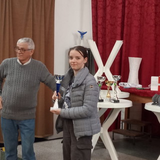 Il titolo di campionessa provinciale di scacchi under 12 all’imperiese Clara Giretto