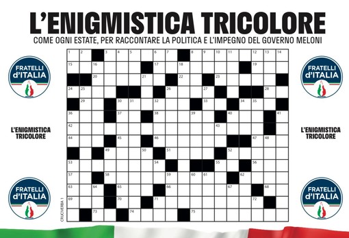 Sanremo, al via la campagna estiva di Fratelli d’Italia: gazebo informativo e Cruciverba tricolore Sanremo, al via la campagna estiva di Fratelli d’Italia: gazebo informativo e Cruciverba tricolore