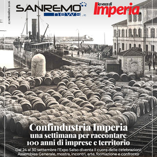 Confindustria Imperia, una settimana per raccontare 100 anni di imprese e territorio