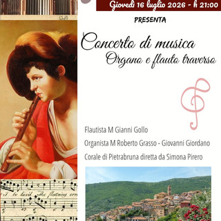 Pietrabruna, concerto di musica per organo e flauto traverso nella Parrocchia di San Matteo Pietrabruna, concerto di musica per organo e flauto traverso nella Parrocchia di San Matteo