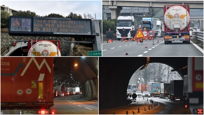 Autostrade A10 e A26 costellate di cantieri, la documentazione fotografica di un nostro lettore