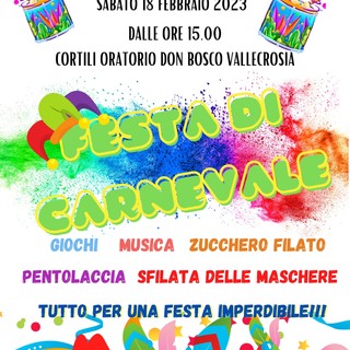 Vallecrosia: sabato prossimo, grande festa di Carnevale all'Oratorio Don Bosco Vallecrosia: sabato prossimo, grande festa di Carnevale all'Oratorio Don Bosco