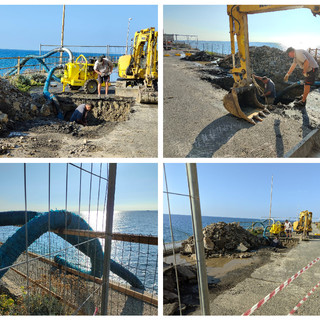 Diano Marina, ennesimo guasto della rete idrica sull'Incompiuta: rinviato a lunedì lo stop dell'erogazione dell'acqua (foto e video)