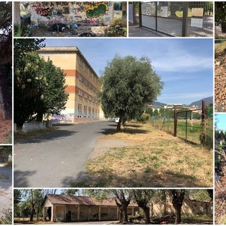 Taggia: pulizia intorno alla scuola nelle ex Caserme Revelli ma a pochi metri regna ancora il degrado (Foto)
