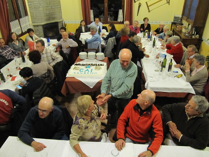 Ieri sera la cena sociale del Cai di Sanremo. Il commento del presidente Antonio Santeusanio