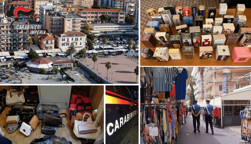Ventimiglia, maxi sequestro di merce contraffatta al mercato del venerdì
