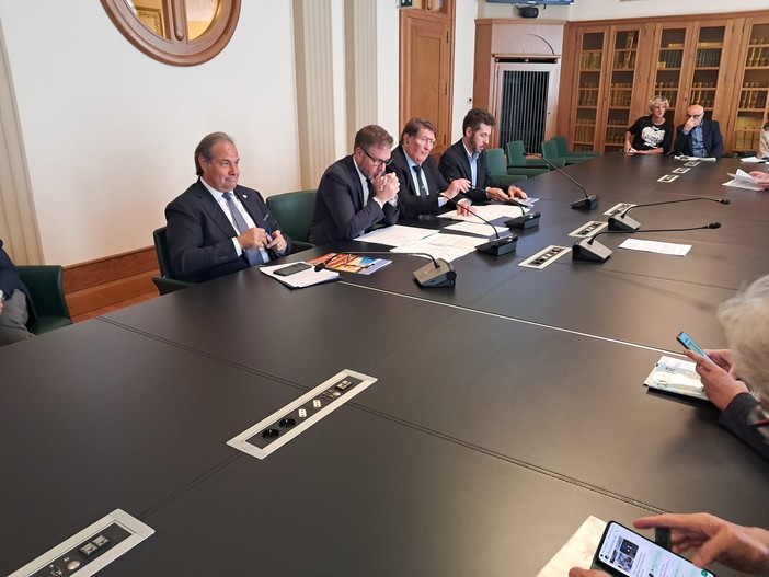 Un momento della conferenza stampa