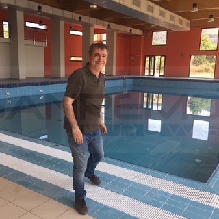 Taggia: sopralluogo alla piscina comunale, martedì terminerà la fase di precollaudo con il definitivo riempimento della vasca