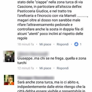 Imperia: "la parte bassa di via Cascione? Chi se ne frega. E' zona dei turchi". Il commento razzista su Facebook