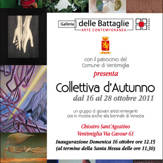 Ventimiglia: domenica al Chiostro di Sant'Agostino, inaugurazione mostra di giovani artisti emergenti