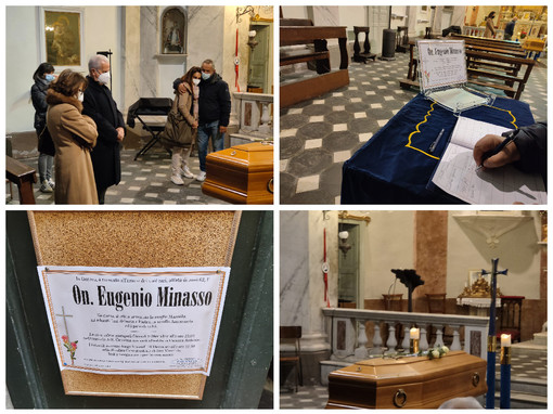Imperia, aperta la camera ardente per Eugenio Minasso: all'oratorio di Santa Caterina la città si stringe al dolore della famiglia (foto) Imperia, aperta la camera ardente per Eugenio Minasso: all'oratorio di Santa Caterina la città si stringe al dolore della famiglia (foto)