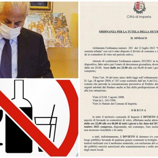 Imperia, dietro front di Scajola, cambia l'ordinanza 'anti-vetro': il divieto posticipato alle 22 Imperia, dietro front di Scajola, cambia l'ordinanza 'anti-vetro': il divieto posticipato alle 22