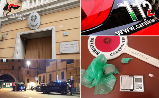 Ventimiglia: droga nei vicoli del centro storico, i carabinieri della città alta denunciano uno straniero