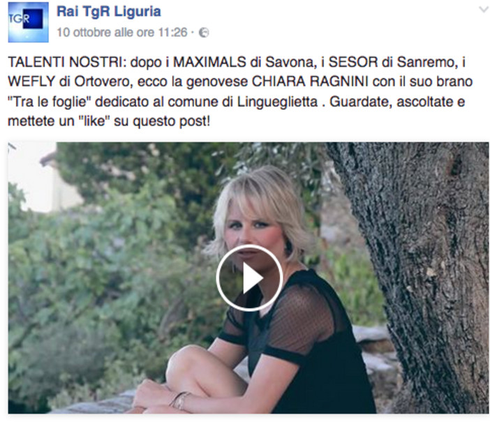 Lingueglietta: la cantautrice Chiara Ragnini apre il "Buongiorno Regione" su Rai 3, al Tgr Regionale Lingueglietta: la cantautrice Chiara Ragnini apre il "Buongiorno Regione" su Rai 3, al Tgr Regionale