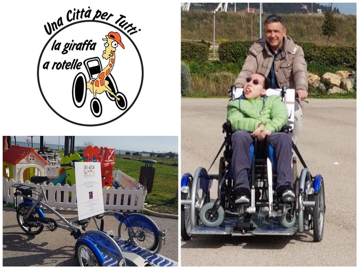 Imperia, grande gesto di solidarietà per la 'Giraffa a rotelle': una donazione salda parte dell'assicurazione per la bici 'Aspasso' usata da tanti ragazzi disabili Imperia, grande gesto di solidarietà per la 'Giraffa a rotelle': una donazione salda parte dell'assicurazione per la bici 'Aspasso' usata da tanti ragazzi disabili