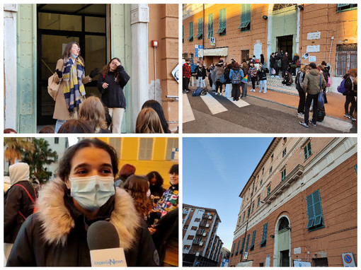 Imperia, studenti dell'Artistico in protesta: "Costretti a stare al freddo e in classi 'pollaio'. Siamo abbandonati e ignorati dalle Istituzioni" (foto e video) Imperia, studenti dell'Artistico in protesta: "Costretti a stare al freddo e in classi 'pollaio'. Siamo abbandonati e ignorati dalle Istituzioni" (foto e video)