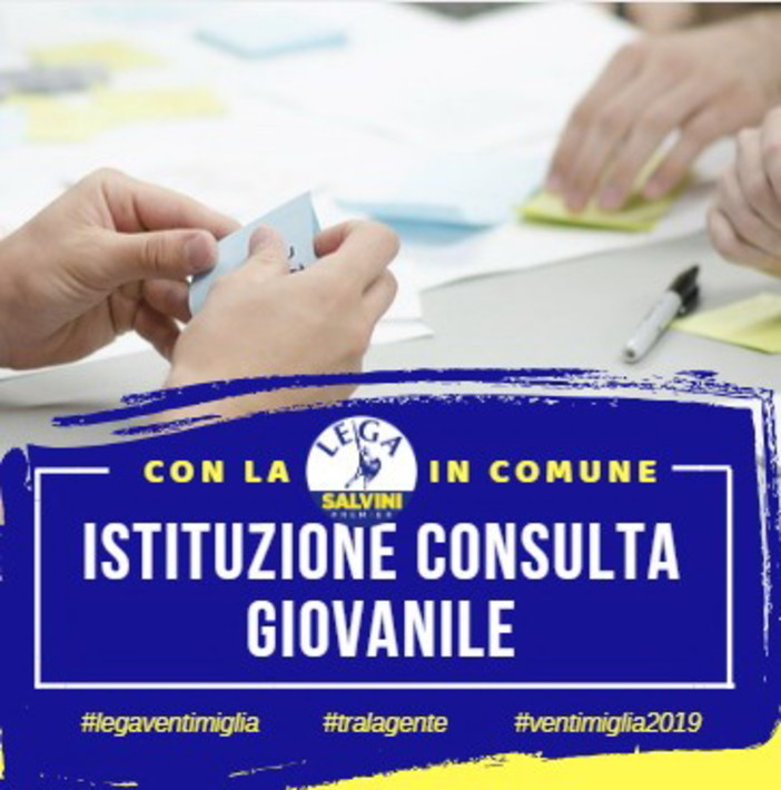 Elezioni Amministrative Ventimiglia: nel programma della Lega l'istituzione di una Consulta Giovanile Comunale Elezioni Amministrative Ventimiglia: nel programma della Lega l'istituzione di una Consulta Giovanile Comunale