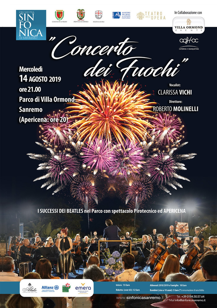 Mercoledì il mito dei Beatles a Villa Ormond con l'Orchestra Sinfonica di Sanremo
