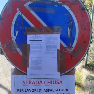Ventimiglia, lavori di asfaltatura: strada chiusa in località Peidaigo