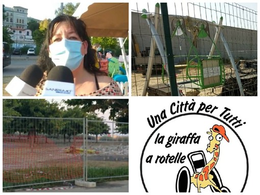 Imperia, la denuncia della 'Giraffa a rotelle': "Ancora al Parco Urbano l'altalena inclusiva non è stata rimontata. Dal Comune nessuna risposta" Imperia, la denuncia della 'Giraffa a rotelle': "Ancora al Parco Urbano l'altalena inclusiva non è stata rimontata. Dal Comune nessuna risposta"