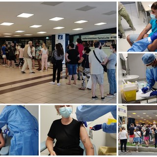 Sanremo, almeno 300 persone in fila per ricevere il vaccino anti-covid durante l' 'Open Night': "L'unica via d'uscita dalla pandemia" (foto e video)