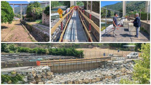 Taggia: iniziato il cantiere di regione Bruxiae, oggi aprirà il bypass pedonale (Foto e video)