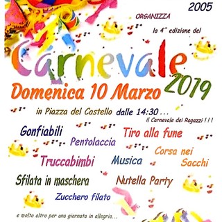 Castellaro: torna il Carnevale dei Ragazzi, domenica appuntamento in una location nuova
