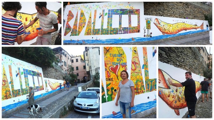 Badalucco ha il suo nuovo murale, l'opera realizzata da Nicola Soriani e... dagli abitanti del paese