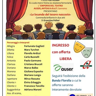 Teatro e solidarietà a Ospedaletti: “La locanda del tesoro nascosto” sostiene il ritorno della Florelia Banda Folk Teatro e solidarietà a Ospedaletti: “La locanda del tesoro nascosto” sostiene il ritorno della Florelia Banda Folk