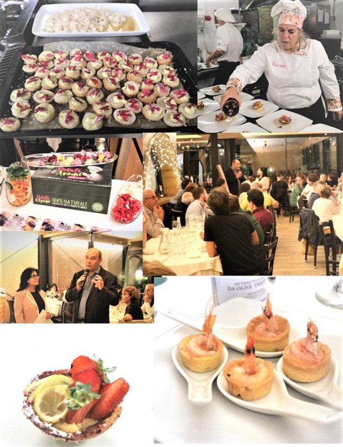 Sanremo la cucina con i fiori della chef Paola Chiolini affascina i partecipanti al seminario internazionale del Villaggio dei Fiori (Foto Gallery) Sanremo la cucina con i fiori della chef Paola Chiolini affascina i partecipanti al seminario internazionale del Villaggio dei Fiori (Foto Gallery)