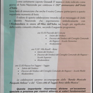 Taggia: il programma delle celebrazioni per 150 anni del'Unità d'Italia