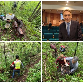 Pieve di Teco, imponente opera di bonifica dei sentieri dell'antica Via del Sale: rimossa una tonnellata di rifiuti. Alessandri: "Lavoriamo per il decoro e lo sviluppo del nostro entroterra" (foto) Pieve di Teco, imponente opera di bonifica dei sentieri dell'antica Via del Sale: rimossa una tonnellata di rifiuti. Alessandri: "Lavoriamo per il decoro e lo sviluppo del nostro entroterra" (foto)