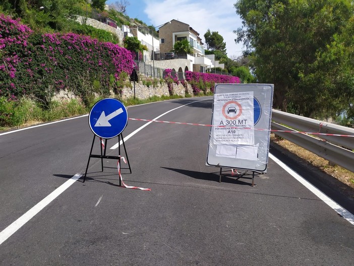 Cervo: frana sulla strada tra Rollo e l'Aurelia, dalla Regione 780mila euro, il Sindaco "Finanziamento fondamentale"