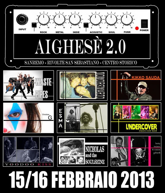 Sanremo: parte domani sera la programmazione festivaliera dei live all'Aighesè Music Club nel centro storico Sanremo: parte domani sera la programmazione festivaliera dei live all'Aighesè Music Club nel centro storico