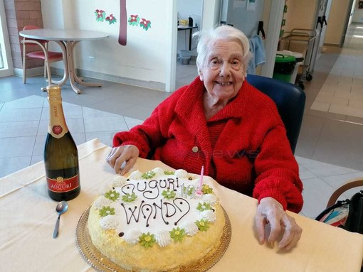 105 anni per Wanda Vigoni, il compleanno 'festeggiato' all'Ospedale di Carità di Taggia