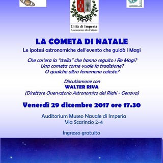 Imperia: venerdì all'Auditorium incontro su “La cometa dei magi. Ipotesi astronomiche"